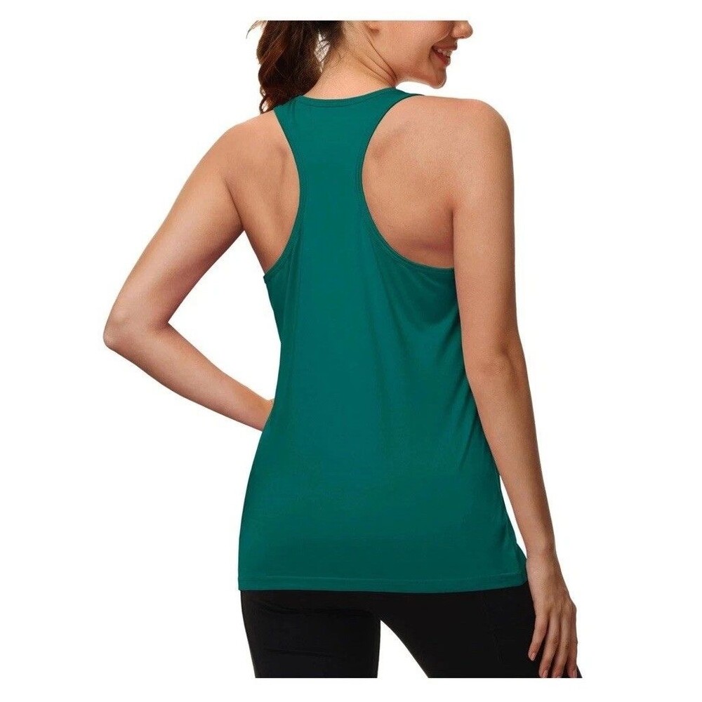 Dry Fit Racerback Tank Tops Women Summer Active Work Out Tanks Athletic SPF XS